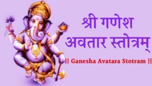 Ganesha Avatara Stotram