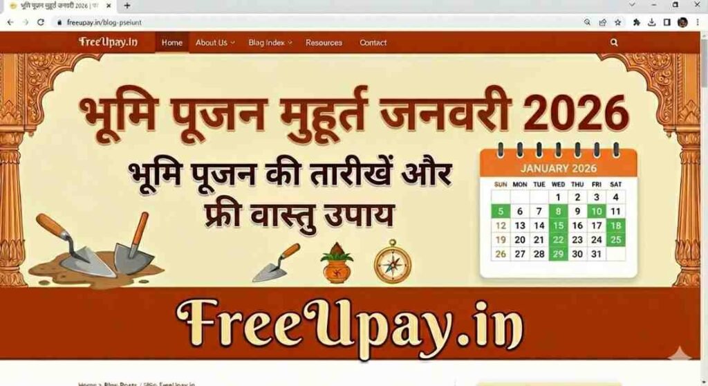 Bhumi Pujan Muhurat January 2026