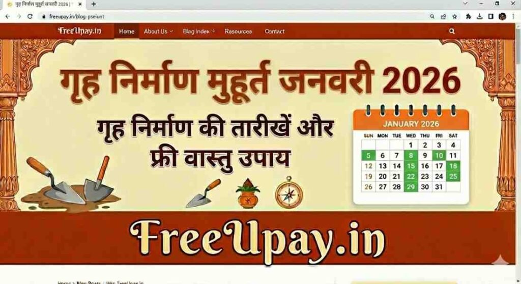 Griha Nirman Muhurat January 2026