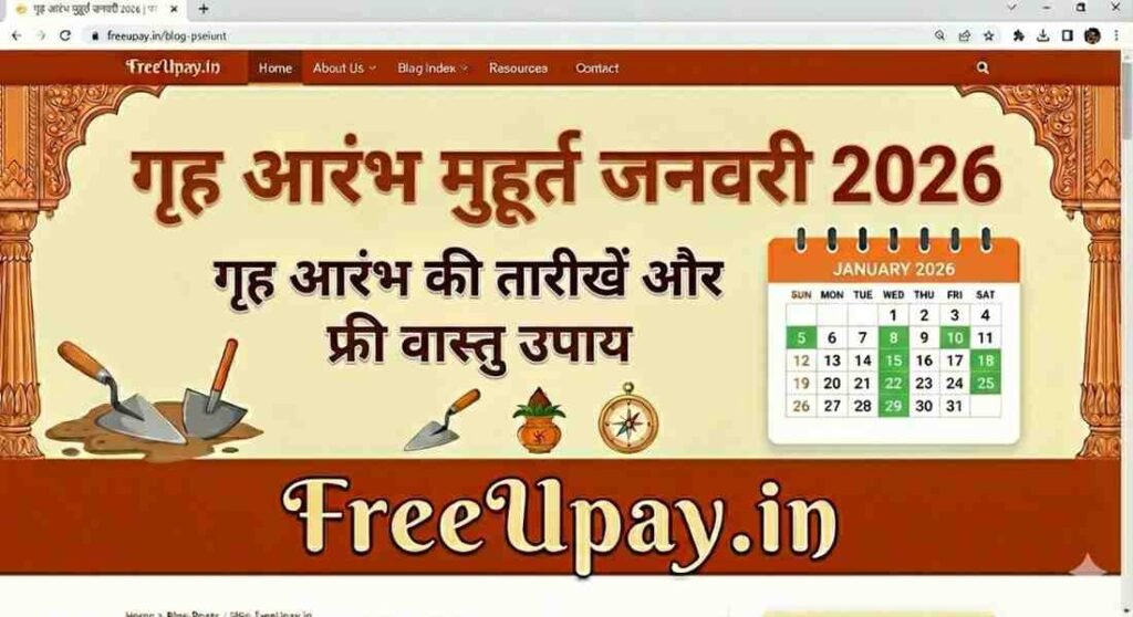 Griharambha Muhurat January 2026