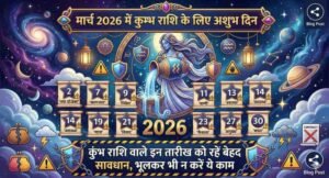 March 2026 Me Kumbh Rashi Ke Liye Ashubh Din