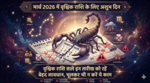 March 2026 Me Vrishchik Rashi Ke Liye Ashubh Din