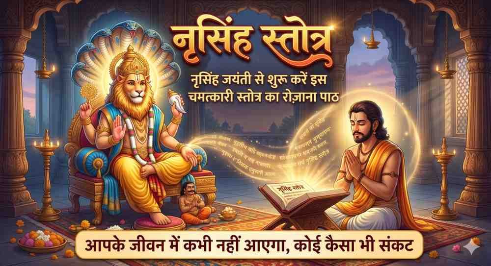 Narasimha Stotra Lyrics in Sanskrit & Hindi