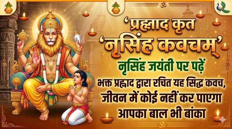 Prahlada Krutha Narasimha Kavach Lyrics in Sanskrit & Hindi